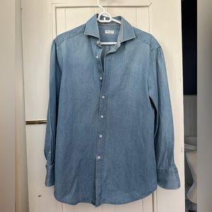 Super soft denim cucinelli button down
